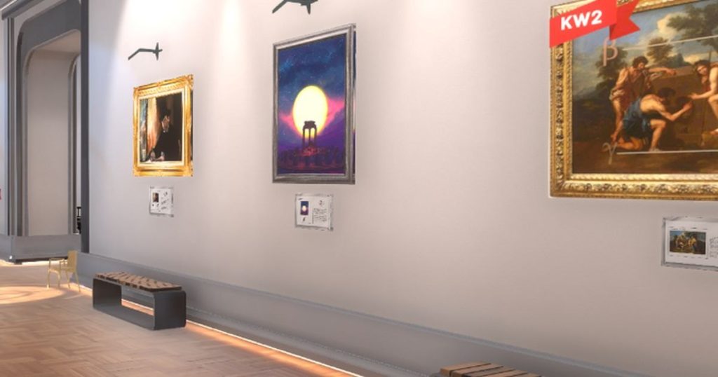 Inclusión laboral en actividades online: sala de museo en 3D de una experiencia virtual de Kleverplay