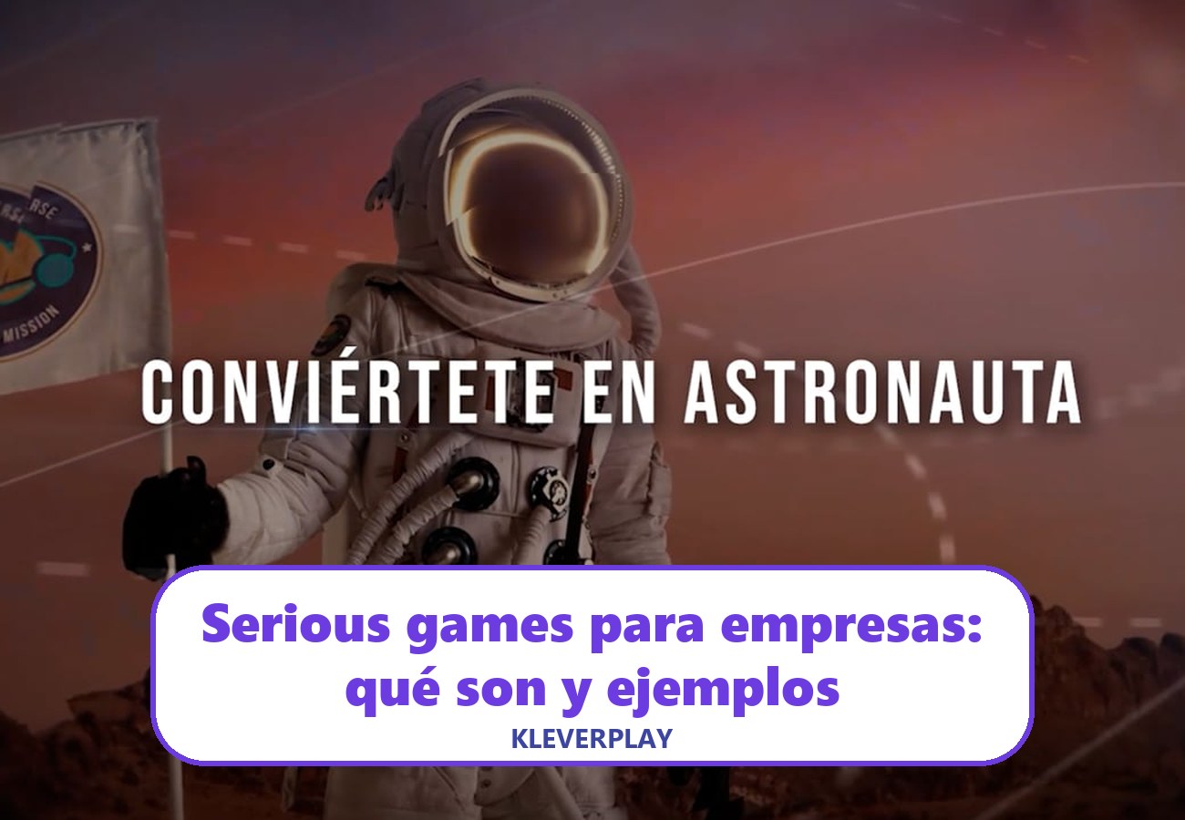 Serious games para empresas: astronauta en Marte del tráiler de Misión a Marte con el título de la guía