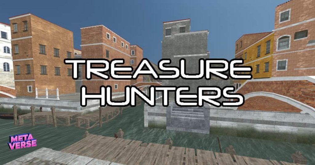 Empresa de gamificación con catálogo de experiencias: escenario de Treasure Hunters en el metaverso, inspirado en Venecia