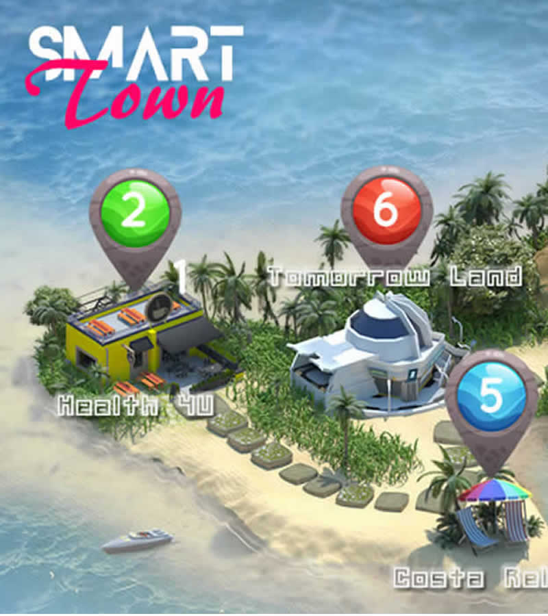 Juego de bienestar laboral en una isla virtual para empresas